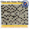 Cheap stone and glass mosaic tiles